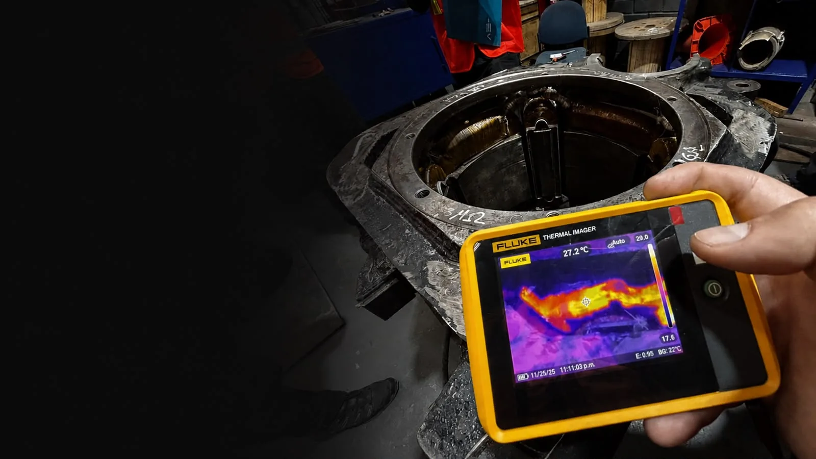Diagnóstico por termografía infrarroja de un equipo rotativo eléctrico para detectar puntos calientes
